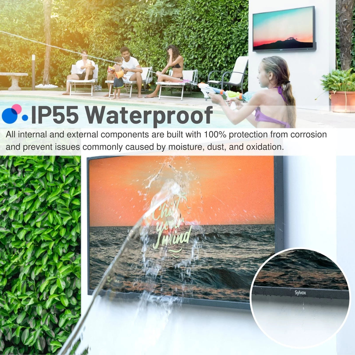 55 inch QLED 4K Smart TV IP55 Waterproof Anti Glare X95791