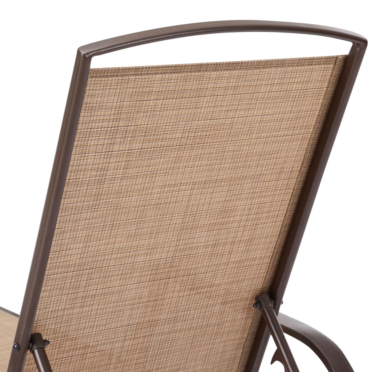 Tan Set of 2 Steel Outdoor Chaise Lounge R14899