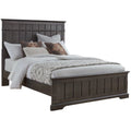King Wood Bed Light Steel Gray W9443