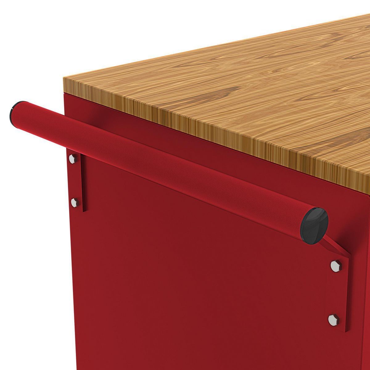 46 in. Mobile Workbench with Solid Wood Top J55266