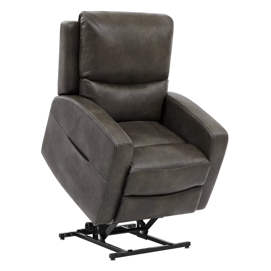 Dark Gray Faux Leather Lift Recliner Chair C11177