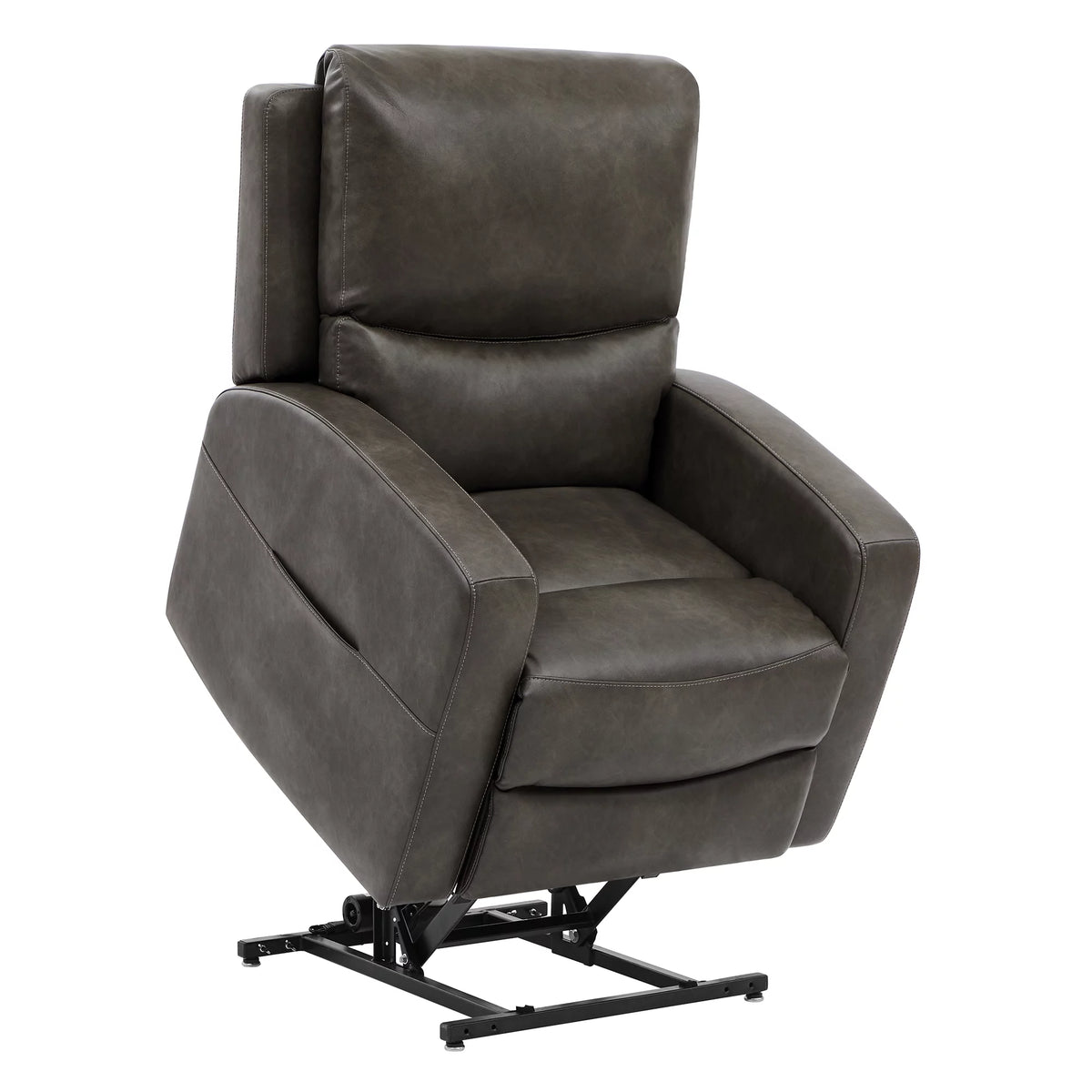 Dark Gray Faux Leather Lift Recliner Chair C11177