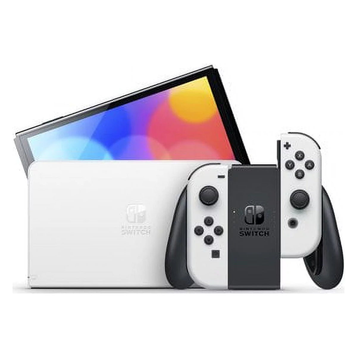 White Nintendo Switch OLED Console with 256gb Storage Card and Case G298635