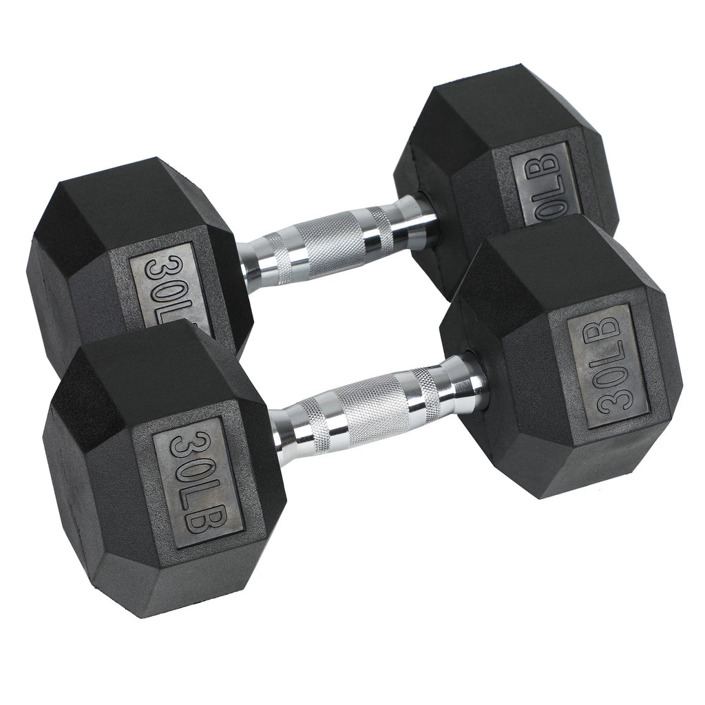 30 Pounds Hexagonal Cast Iron Dumbbell X178689