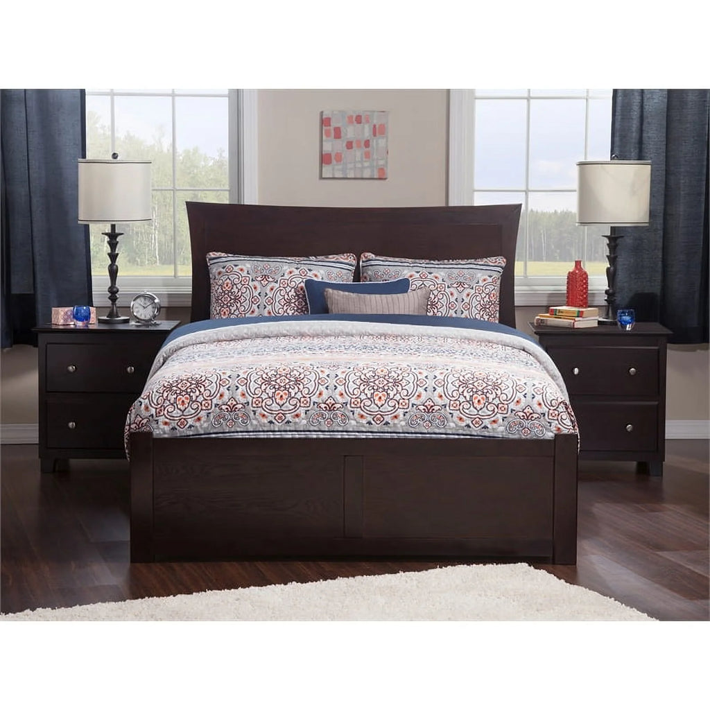 Espresso Solid Wood King Storage Platform Bed N764