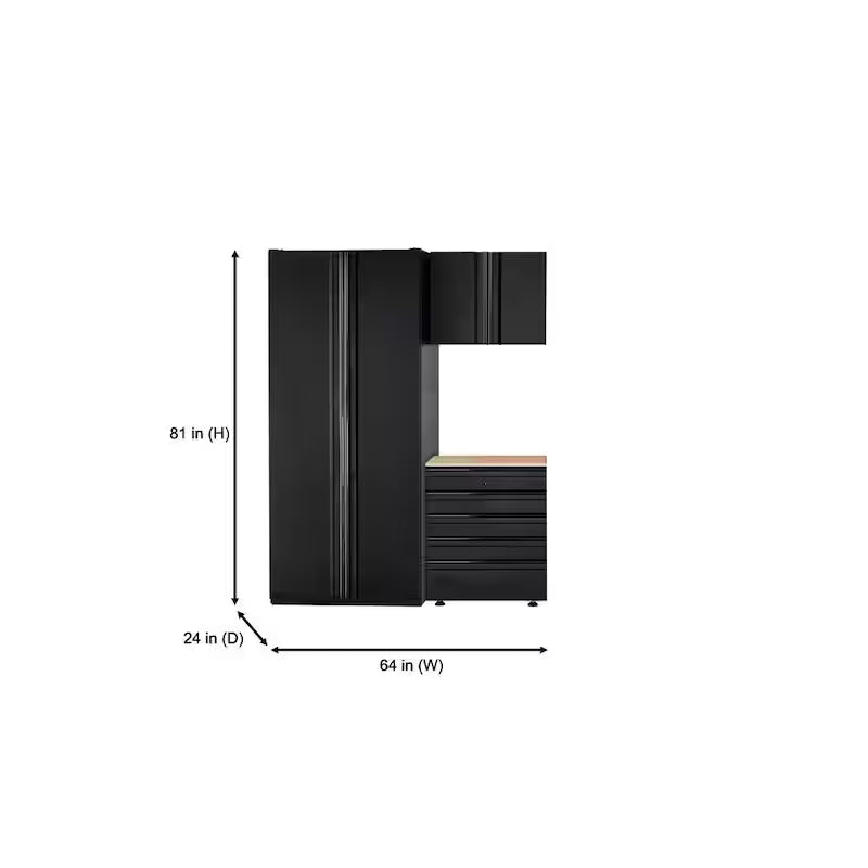 Heavy Duty Welded Steel Garage Storage System in Black U6730