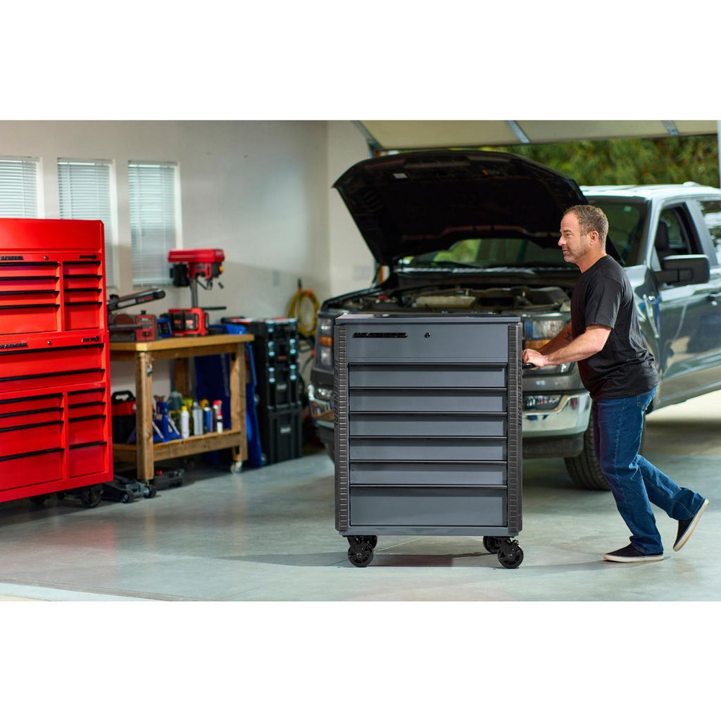 Slate Gray 6-Drawer Service Cart P270
