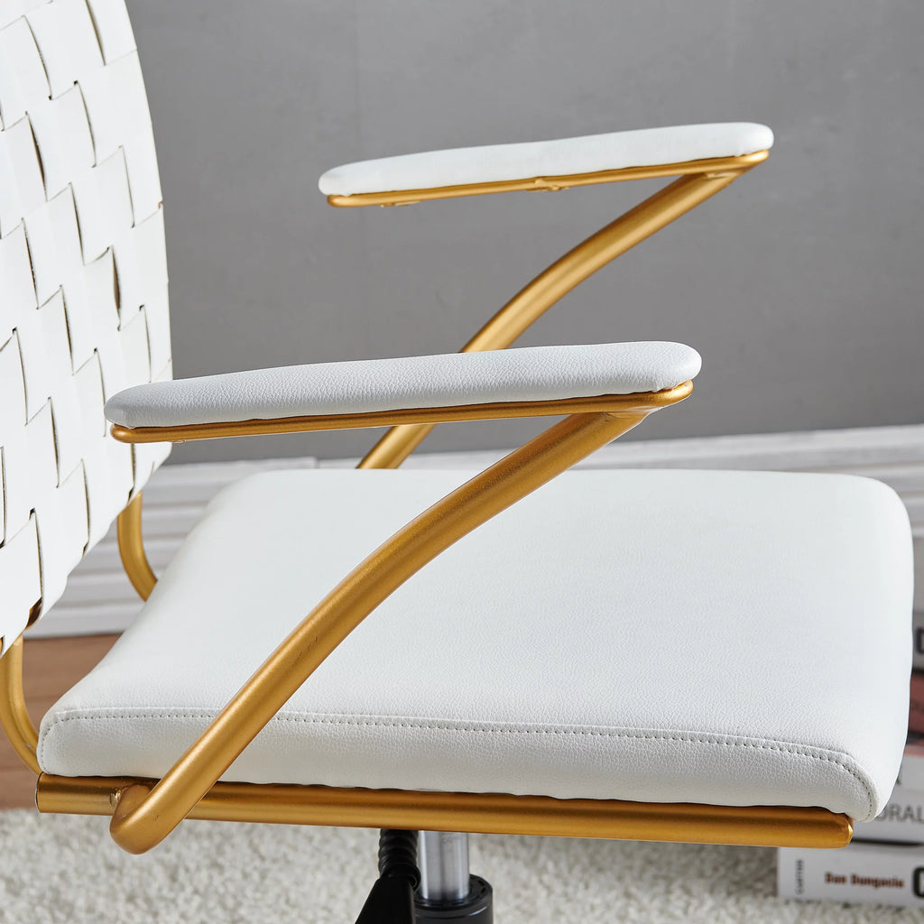 Vegan Leather Ergonomic Swivel Desk Chair J712801