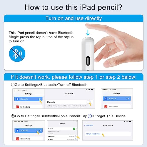 Stylus Pen for iPad with Palm Rejection & Tilt Sensitivity T1288