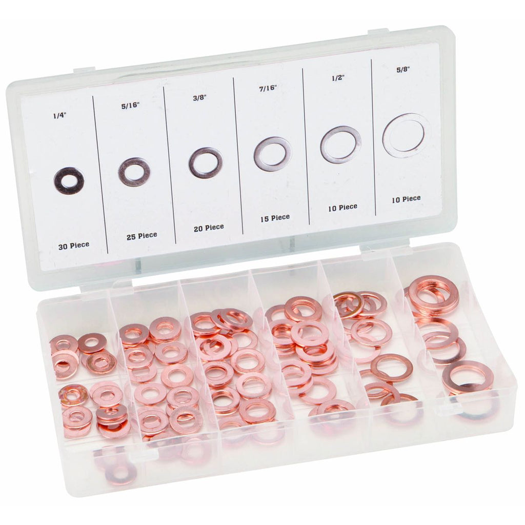 Copper Washer Assortment, 80 Piece R422081