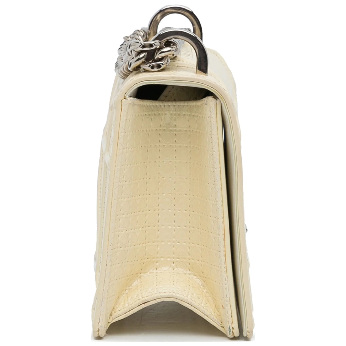 Pre-Owned White Patent Leather Crossbody Bag D157