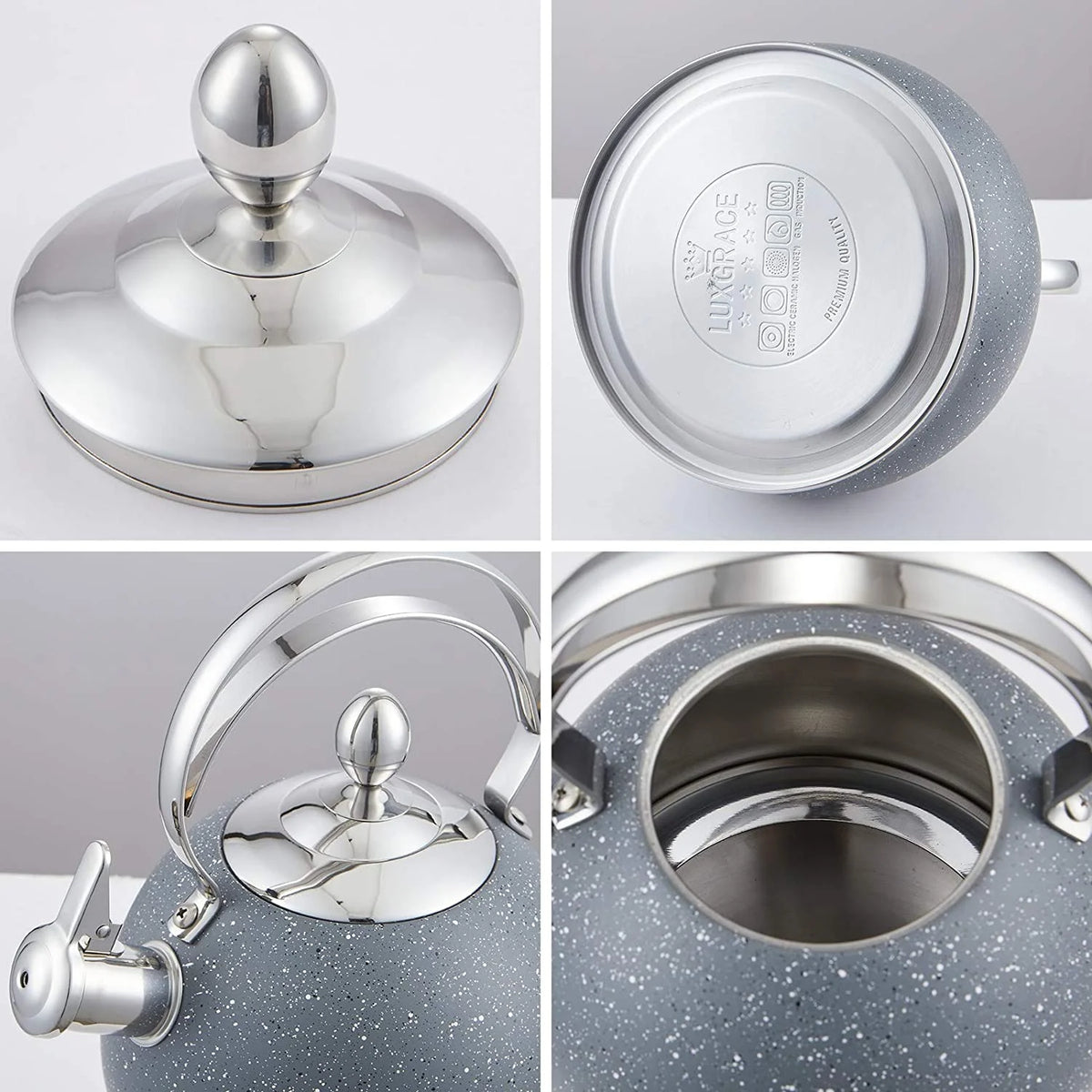 2.5 Qt Stainless Steel Whistling Tea Kettle G658