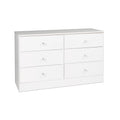 White 6 Drawer Wooden Dresser F4386