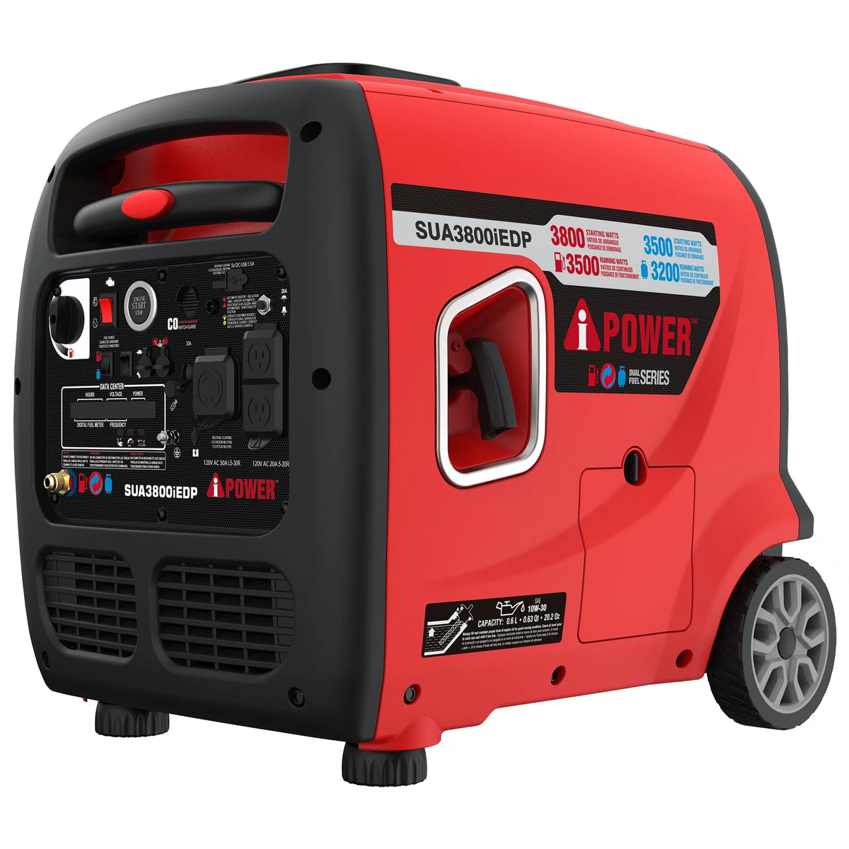 3,800-Watt Dual Fuel Portable Inverter Generator with CO Sensor B27473