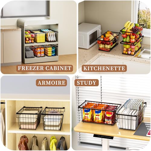 4 Pack Leak-Proof Freezer Organizer Bins P332