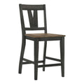 Brown Wood Splat Back Stool Set of 2 M87873