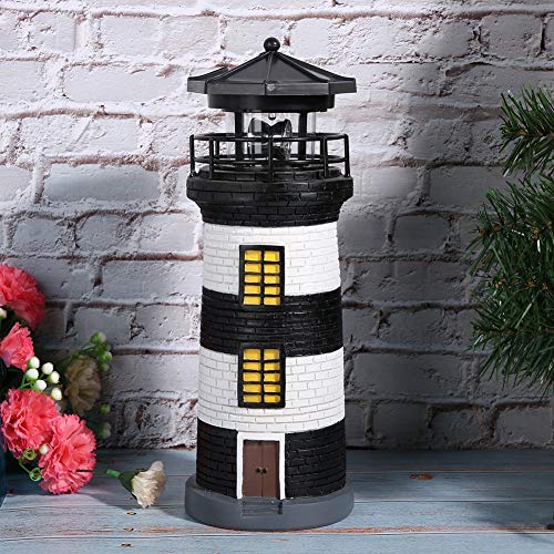 Solar Lighthouse Rotating Outdoor Light Garden Ornament R3103