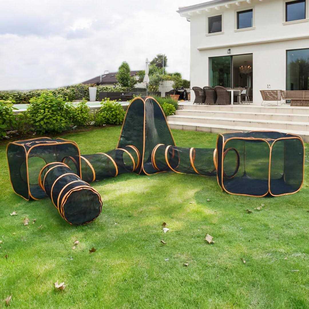6-in-1 Portable Playpen Enclosures with Tunnel C390493