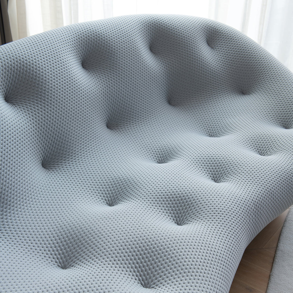 Curved Gray Sofa H325