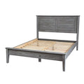 Grey Solid Pine Queen Size Platform Bed F8560