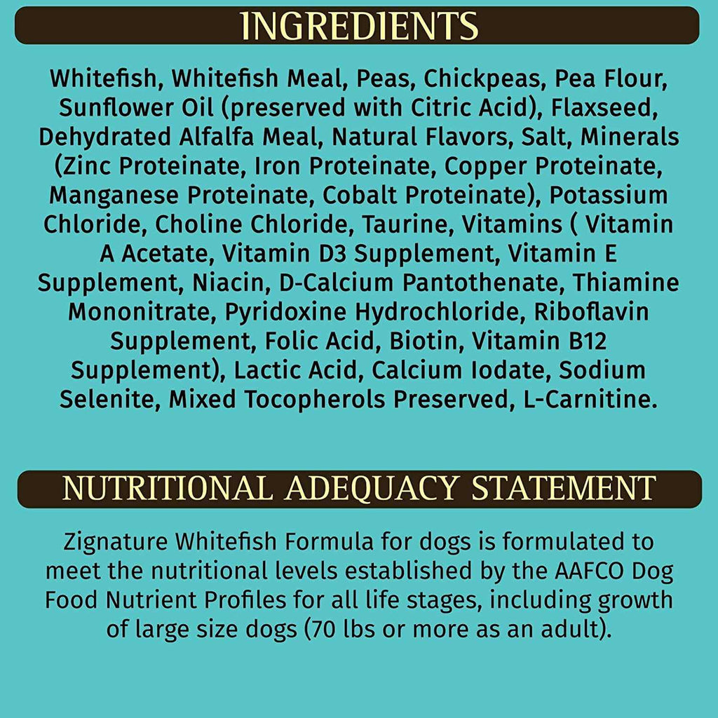 Whitefish Formula Dry Dog Food K148