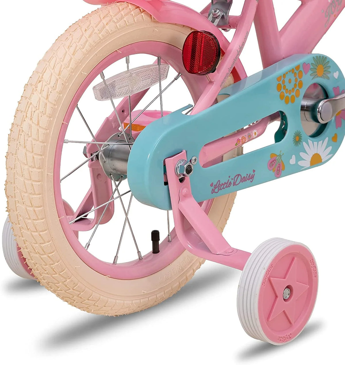 12 Inch Kids Bike with Training Wheels and Basket Pink Y1128