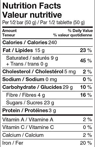 Dark Chocolate Bar 3.52 Ounce Pack of 12 B331689