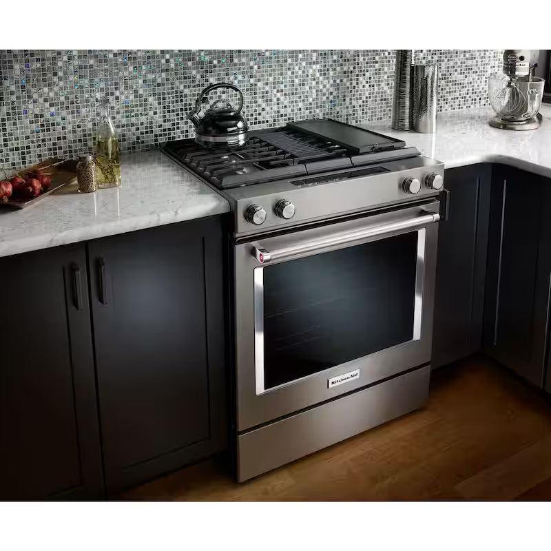 6.4 cu. ft. Dual Fuel Slide-In Range with Convection Oven Stainless Steel J592