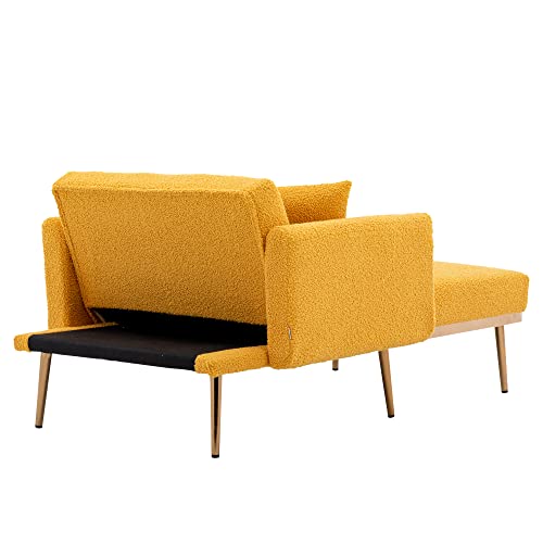 Velvet Pink Tufted Upholstered Accent Chair with Ottoman H27255