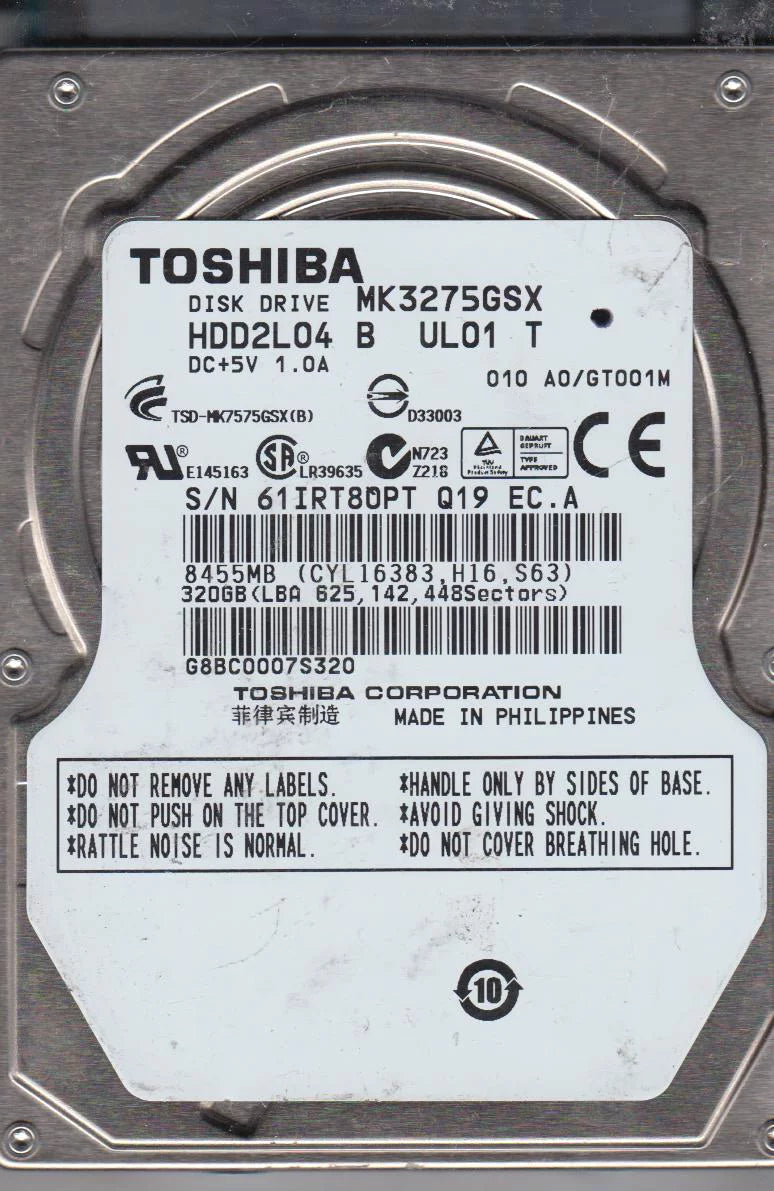 320GB SATA 2.5 Hard Drive E1290